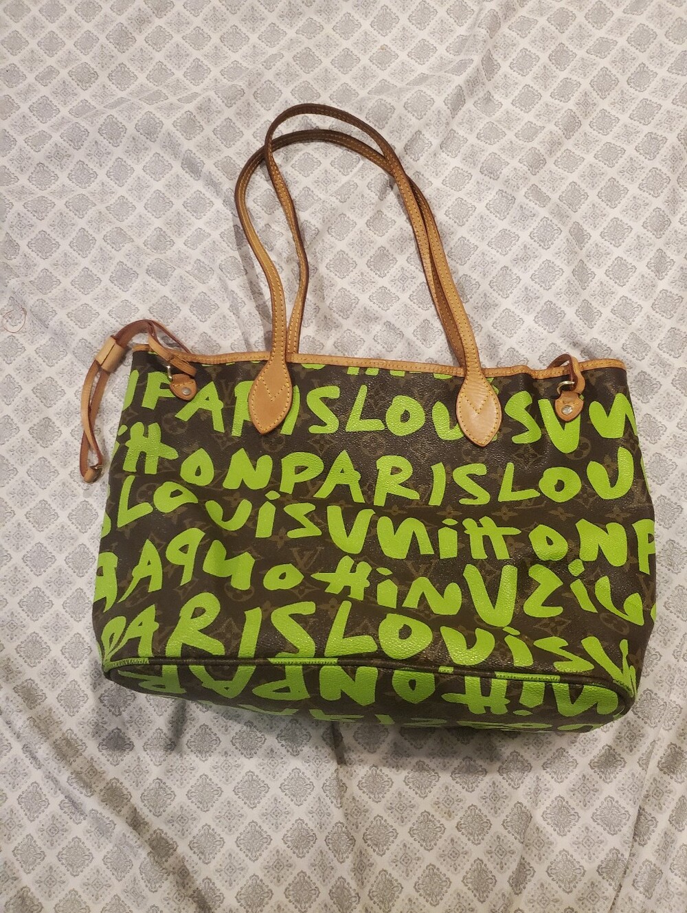 Neon Green Graffiti Neverfull